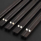 Noir Ginkgo Silver Leaf Ebony Chopsticks