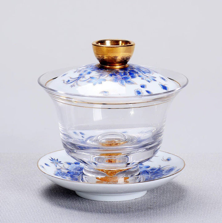 Blue and White Porcelain Lidded Bowl - Ci Porcelain