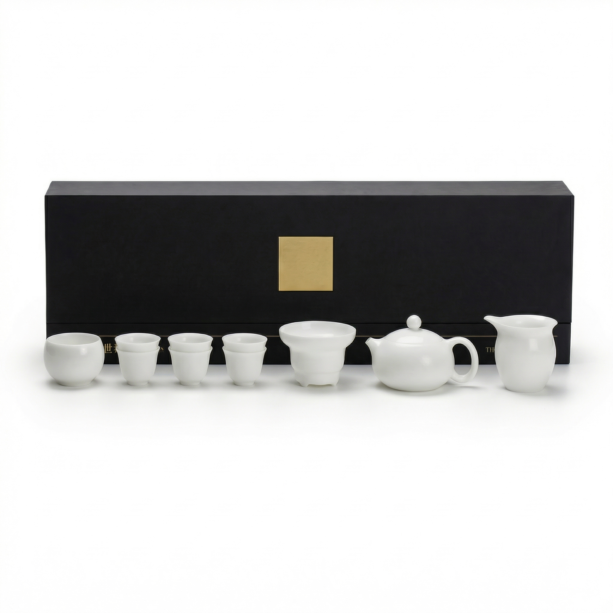 Jade Snow Gongfu Tea Set – 11-Piece White Porcelain Collection