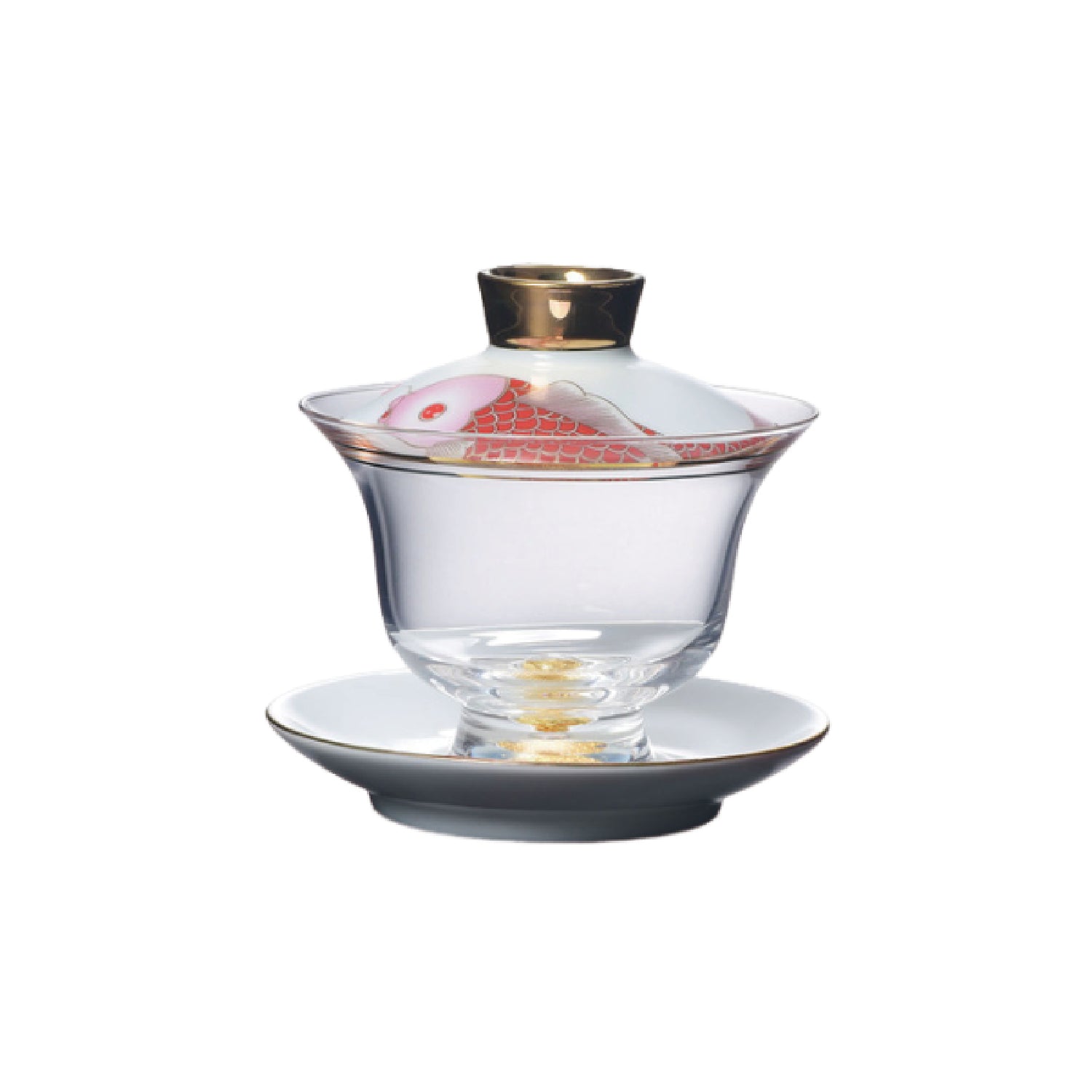 Chinese Tea Cup with Lid - Fong's Golden Traditional Gaiwan